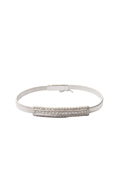 Marco Bicego Womens 18K White Gold ~0.40CTW Diamond Coil Masai Bracelet 6" 12g
