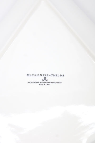 Mackenzie Childs Unisex Adult Scottish Bouquet Cookie Plate Black Red