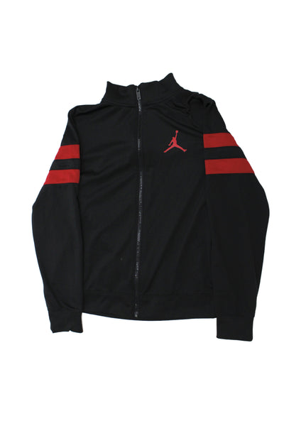 Air Jordan Boys Polyester Basket Ball Varsity Jacket Red Black Size L