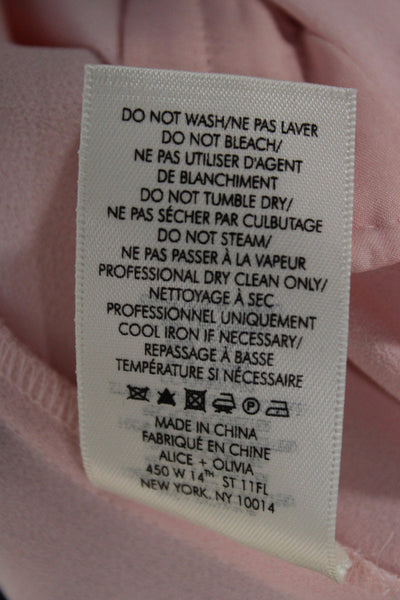 Alice + Olivia Womens Paperbag Pink Shorts Size 2