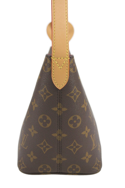Louis Vuitton Womens Leather Monogram All in BB Bucket Bag + Wallet Brown