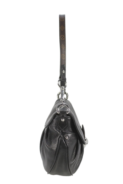 Louis Vuitton Womens Lambskin Sunset Vibe Shoulder Bag Black