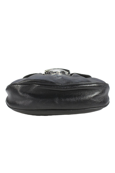 Louis Vuitton Womens Lambskin Sunset Vibe Shoulder Bag Black