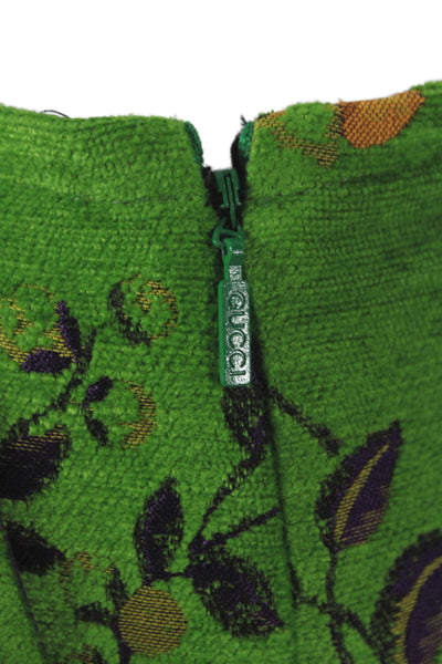 Gucci Womens Floral & Landscape Print Blazer Pants Suit Set Green Size 42 44
