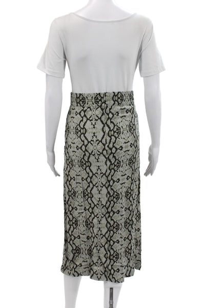 Spartina 449 Womens Maxi Floral Dress Green Long Sleeve Scoop Neck Size L