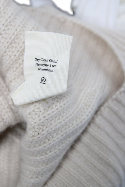Love Shack Fancy Women Ivory V-Neck Long Sleeve 100% Cashmere Cardigan Size S