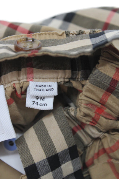 Burberry Girls Nova Check Print Mini Skirt Beige Size 9M