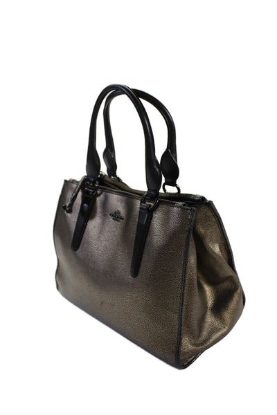 Coach Womens Crosby Triple Compartment Carryall Handbag Gold