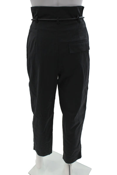 3.1 Phillip Lim Womens Paperbag Pants Black Tie Waist Size 00