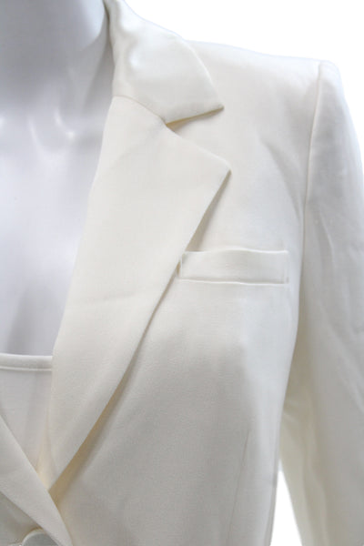 Veronica Beard Women Basic Jacket White Button Long Sleeve Size 2