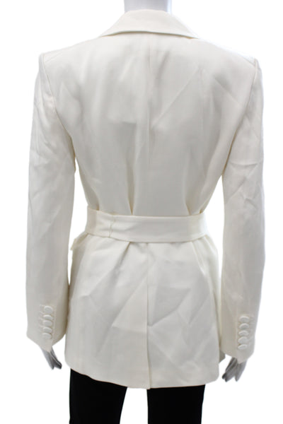 Veronica Beard Women Basic Jacket White Button Long Sleeve Size 2