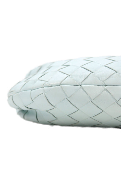 Bottega Veneta Womens Nappa Intrecciato Teen Jodie Handbag Pale Blue