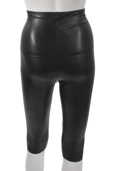 Commando Womens Capri Leggings Black Solid 55% Polyurethane Size S