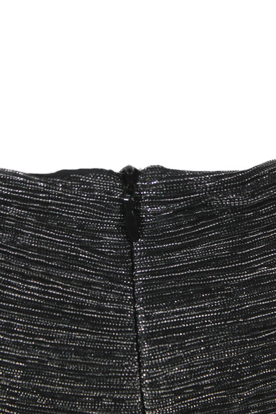 PatBO Women Maxi Dress Black V Neck Long Sleeve Zip Size 42