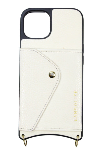 Bandolier Womens Leather Hard Shell Cell Phone Cover White