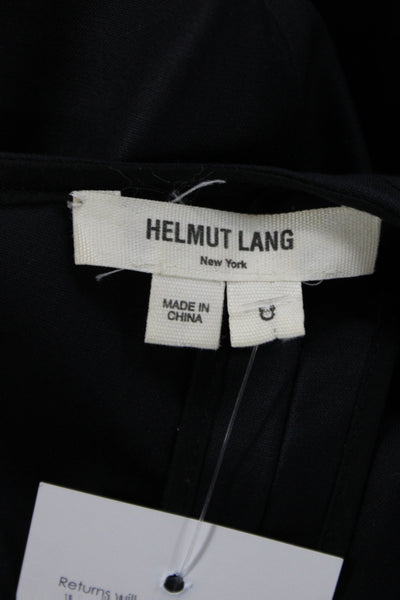 Helmut Lang Womens Sheath Dress Black Virgin Wool Sleeveless Size 8