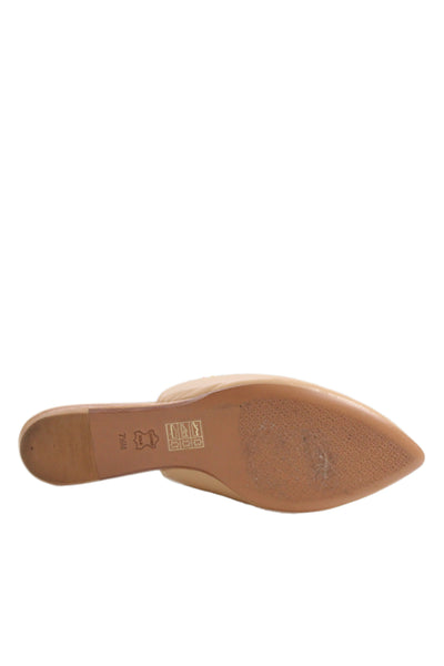 Tory Burch Women's Pointed Toe Leather Multicolor Mules Sandals Size 7.5