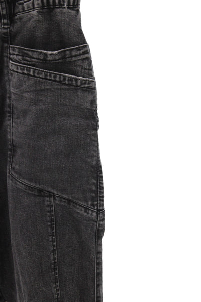 Retrofete Womens Gray Tapered Jeans Mid Rise Button Cotton Inseam 26 Size 29