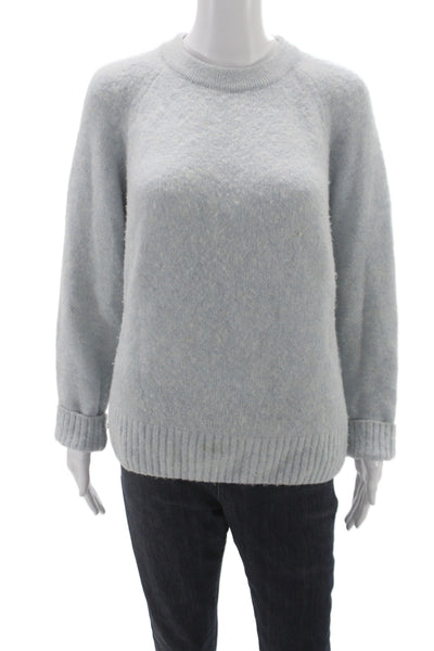 Maje Womens Pullover Sweater Blue Crew Neck Long Sleeve Size 1
