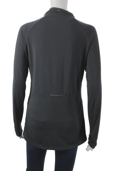 Athleta Womens Long Sleeve Pullover High Neck Casual Top Black Size XS