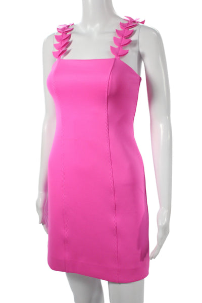 Lilly Pulitzer Women Pink Sleeveless Square Neck Sheath Dress Short Size 2XS