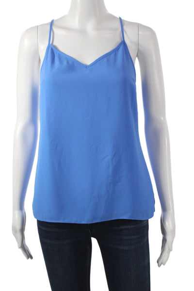 Lilly Pulitzer Women Camisole Blue V-Neck 100% Polyester Sleeveless Size XS