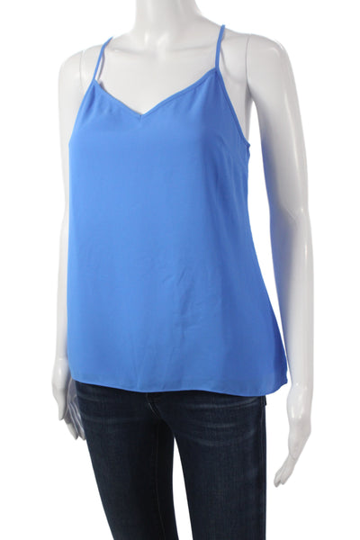 Lilly Pulitzer Women Camisole Blue V-Neck 100% Polyester Sleeveless Size XS