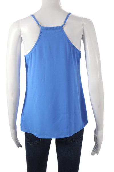Lilly Pulitzer Women Camisole Blue V-Neck 100% Polyester Sleeveless Size XS