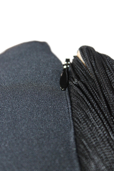 Stella McCartney Womens Sheath Black Rayon V-Neck Long Sleeve Dress Size 42