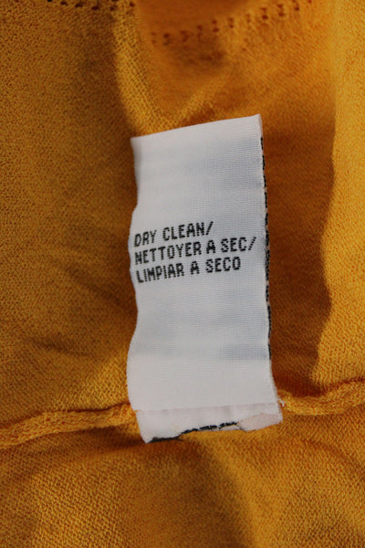 Calvin Klein Women Yellow Square Neck Basic Tank Rayon Size XS
