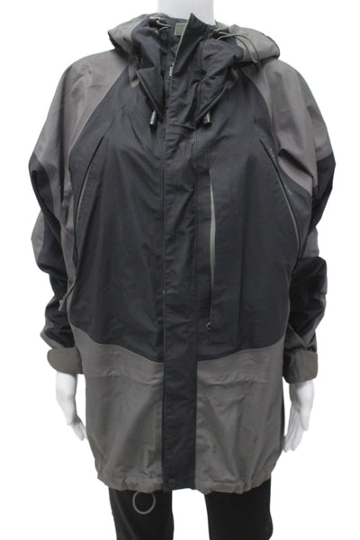 Marmot Unisex Adults Black Nylon Rain Jacket Drawstring Outdoor Size L
