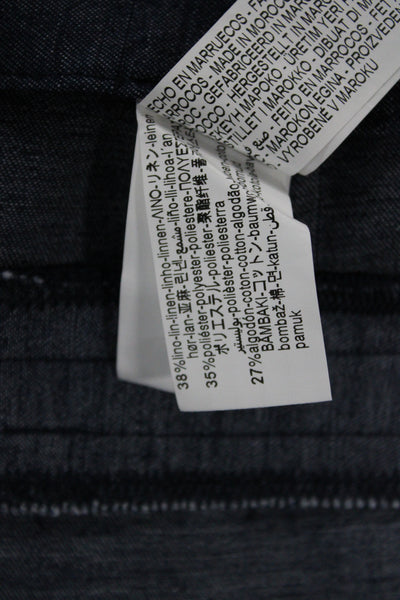 Zara Womens Cotton Denim Skirt Vest Top 2 Piece Set Blue Size L