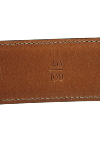 Trafalgar Mens Leather Gold Tone Buckle Belt Brown Size 40