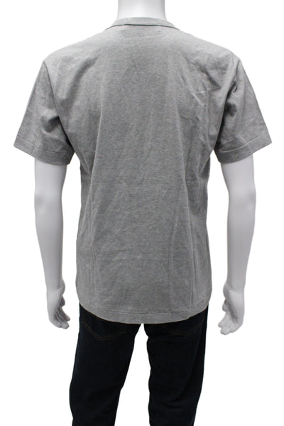 Play Comme Des Garcons Unisex Basic Gray Heart Graphic Cotton T-Shirt Size L