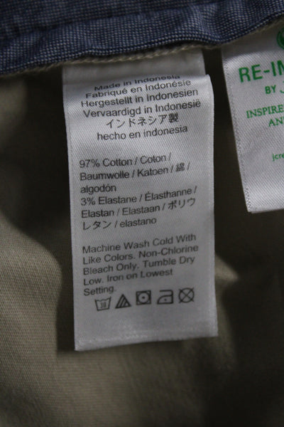 J Crew Mens Chino Pants Beige Solid Cotton Size 38