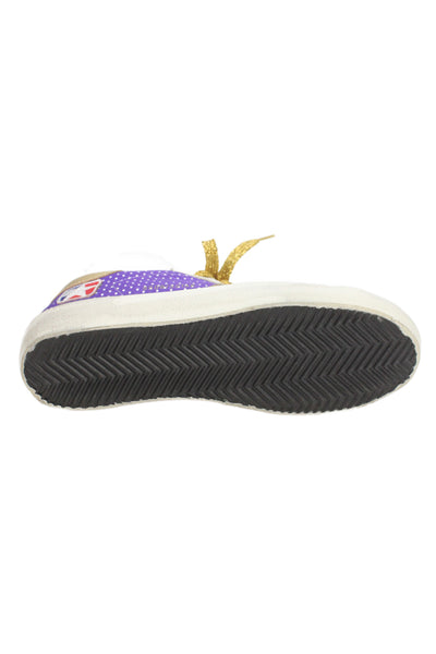 Golden Goose Deluxe Brand Womens Spotted Low Top Purple Size 36 6