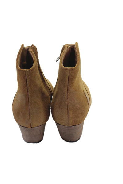 Isabel Marant Womens Suede Zip Up Dicker Western Ankle Boots Brown Size 38 8