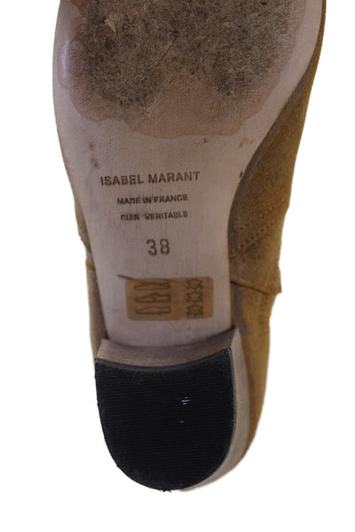 Isabel Marant Womens Suede Zip Up Dicker Western Ankle Boots Brown Size 38 8