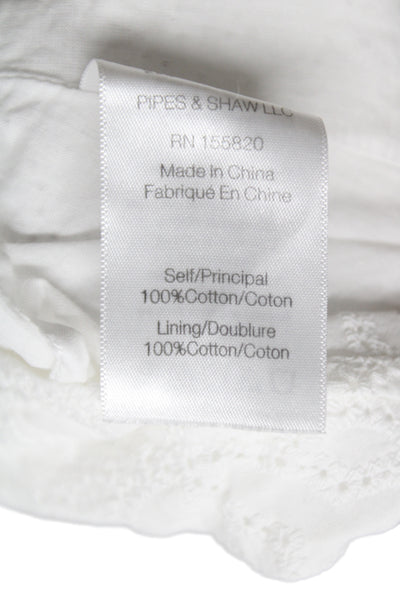Veronica Beard Womens Shirt Dress White Collared Button Mini Cotton Size 2