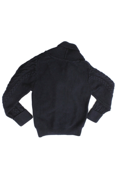 Jacadi Boys Cotton Collared Long Sleeve Cardigan Sweater Blue Size 6