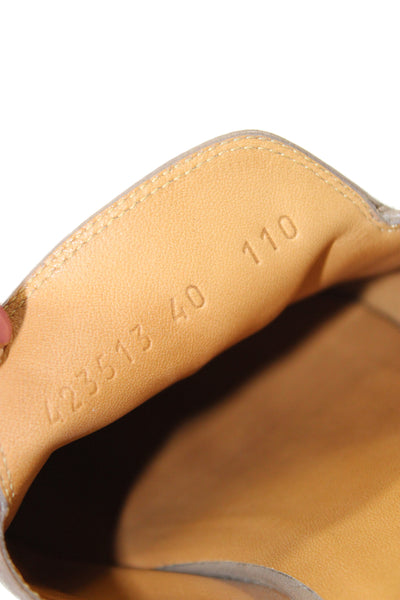 Gucci Womens Leather Horsebit Buckled Loafer Mules Brown Size EUR 40