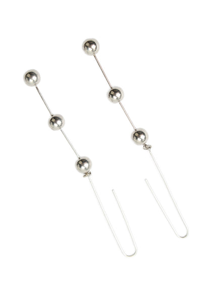 Jenny Bird Womens Silver Tone Ziggy Drop Earrings OS