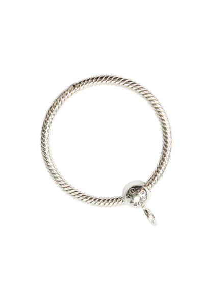 Pandora Womens 925 Silver Moments O Pendant Small 1.7" 7.4g