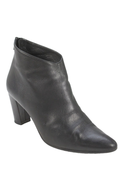 Manolo Blahnik Womens Leather Zip Up Macas Ankle Boots Black Size 39 9