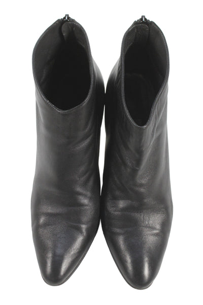 Manolo Blahnik Womens Leather Zip Up Macas Ankle Boots Black Size 39 9