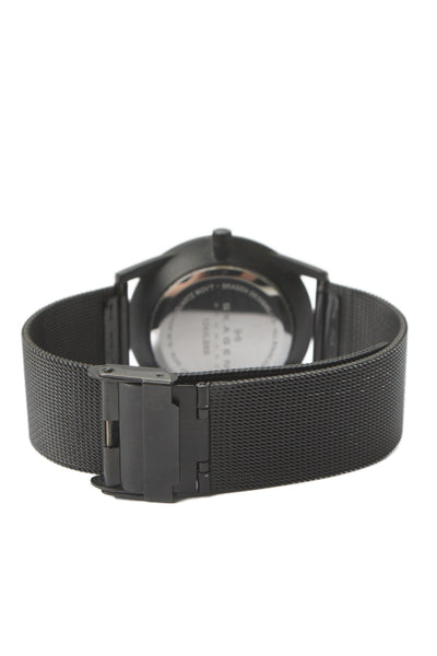 Skagen Mens Black Stainless Steel 124XLBBB Quartz Watch 37mm