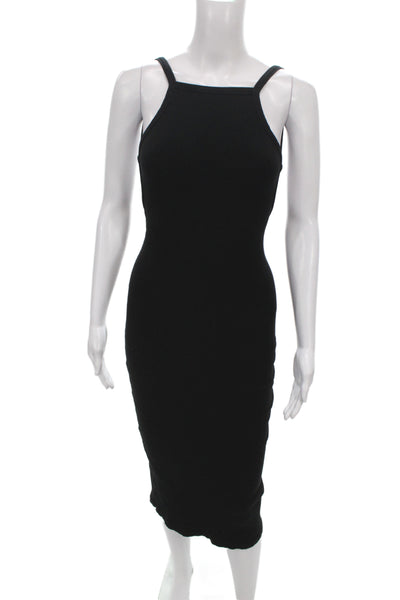 Reformation Womens Bodycon Black Square Neck Dress Sleeveless Size S