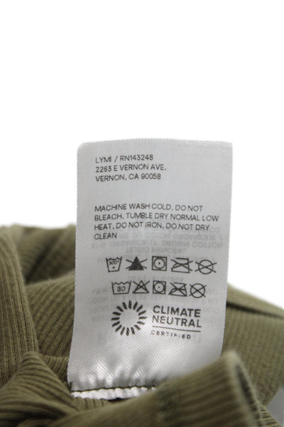 Reformation Womens Basic Scoop Neck Tank Green Cotton Sleeveless Size XS