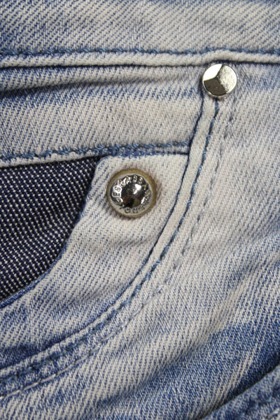Dolce & Gabbana Womens Blue Straight Jeans Mid Rise Cotton Size 25