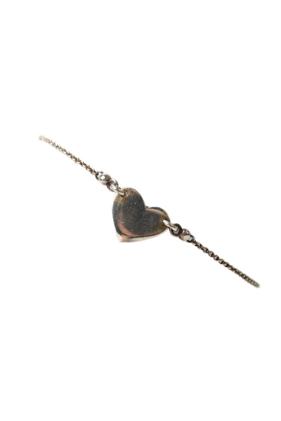Designer Womens 925 Silver Heart Bracelet/Anklet 9" 4g